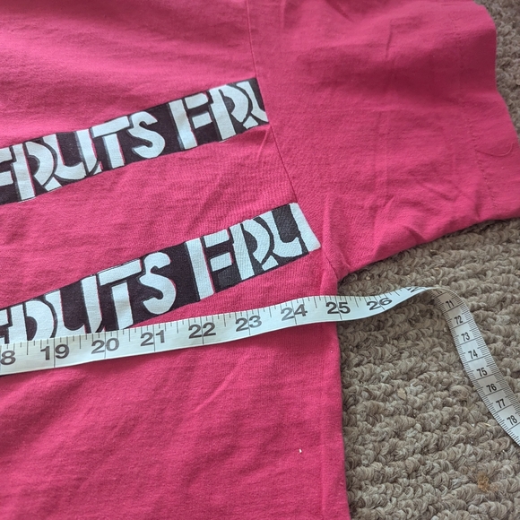 VTG 90s Disney Goofy "FRUTS" Graphic Tee Magenta Pink XL Rare Misprint - Picture 5 of 9